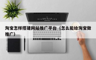 定安淘宝怎样搭建网站推广平台（怎么能给淘宝做推广）